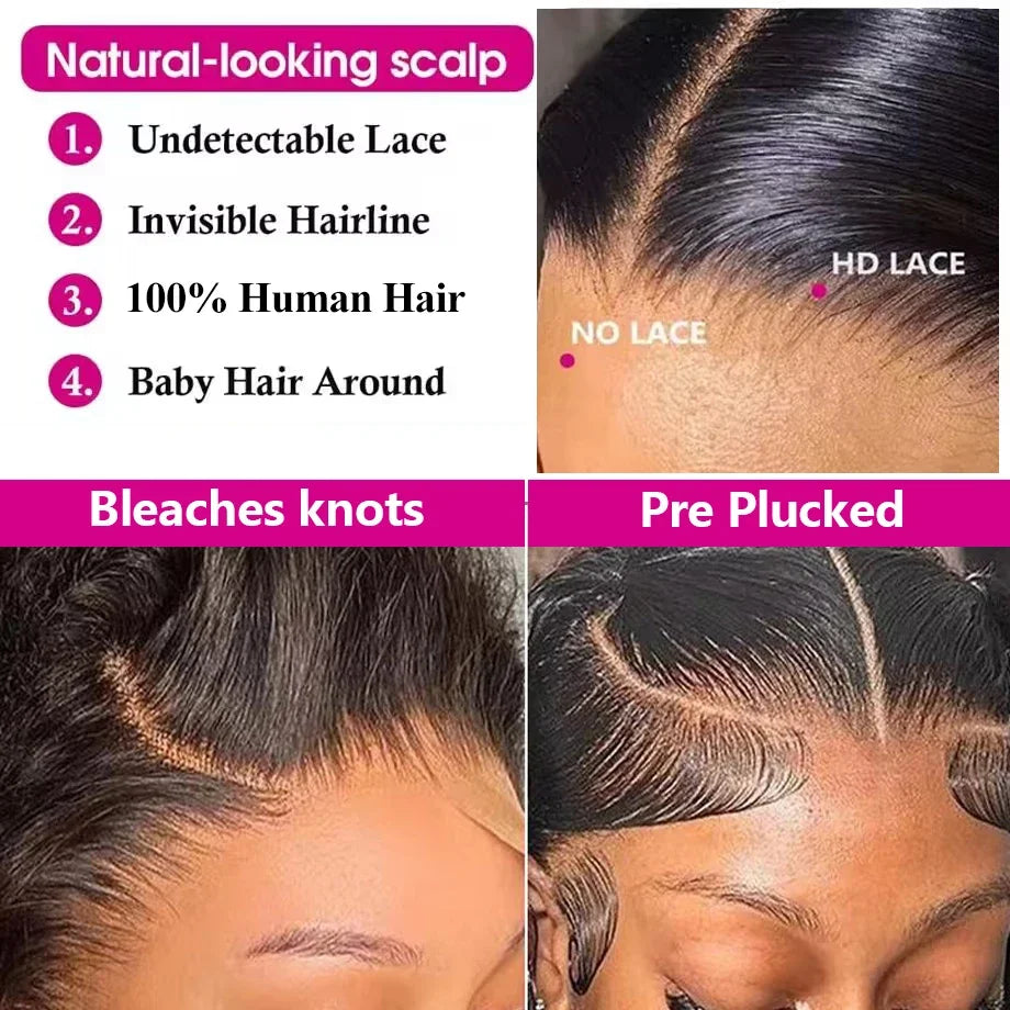 300% Density Vietnamese 13X6  Body Wave 100% Human Hair Wigs Pre Plucked Lace Frontal Wigs For Women 5x5 Glueless Wigs No Glue