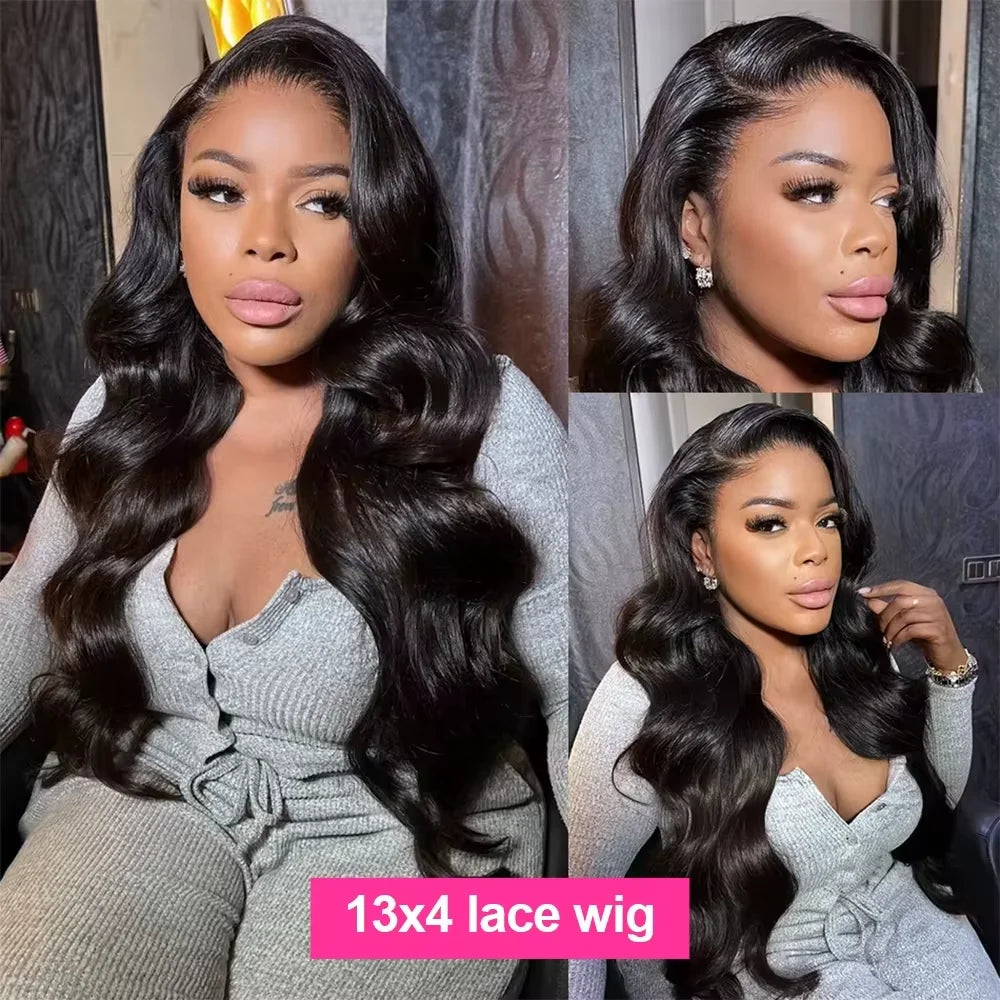 300% Density Vietnamese 13X6  Body Wave 100% Human Hair Wigs Pre Plucked Lace Frontal Wigs For Women 5x5 Glueless Wigs No Glue