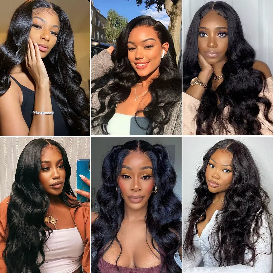300% Density Vietnamese 13X6  Body Wave 100% Human Hair Wigs Pre Plucked Lace Frontal Wigs For Women 5x5 Glueless Wigs No Glue