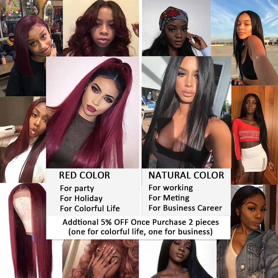 HairUGo 4# Brown Body Wave Lace Closure Human Hair Wigs T Lace Part Wigs Peruvian Hair Chocolate 4x4 Lace Closure Wigs For Women
