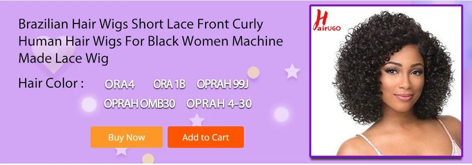 #30 Kinky Curly Wigs Brown 4x4 Lace Closure Wig T Lace Front Human Hair Wigs With Baby Hair Remy Preplucked HairUGo 180% Density