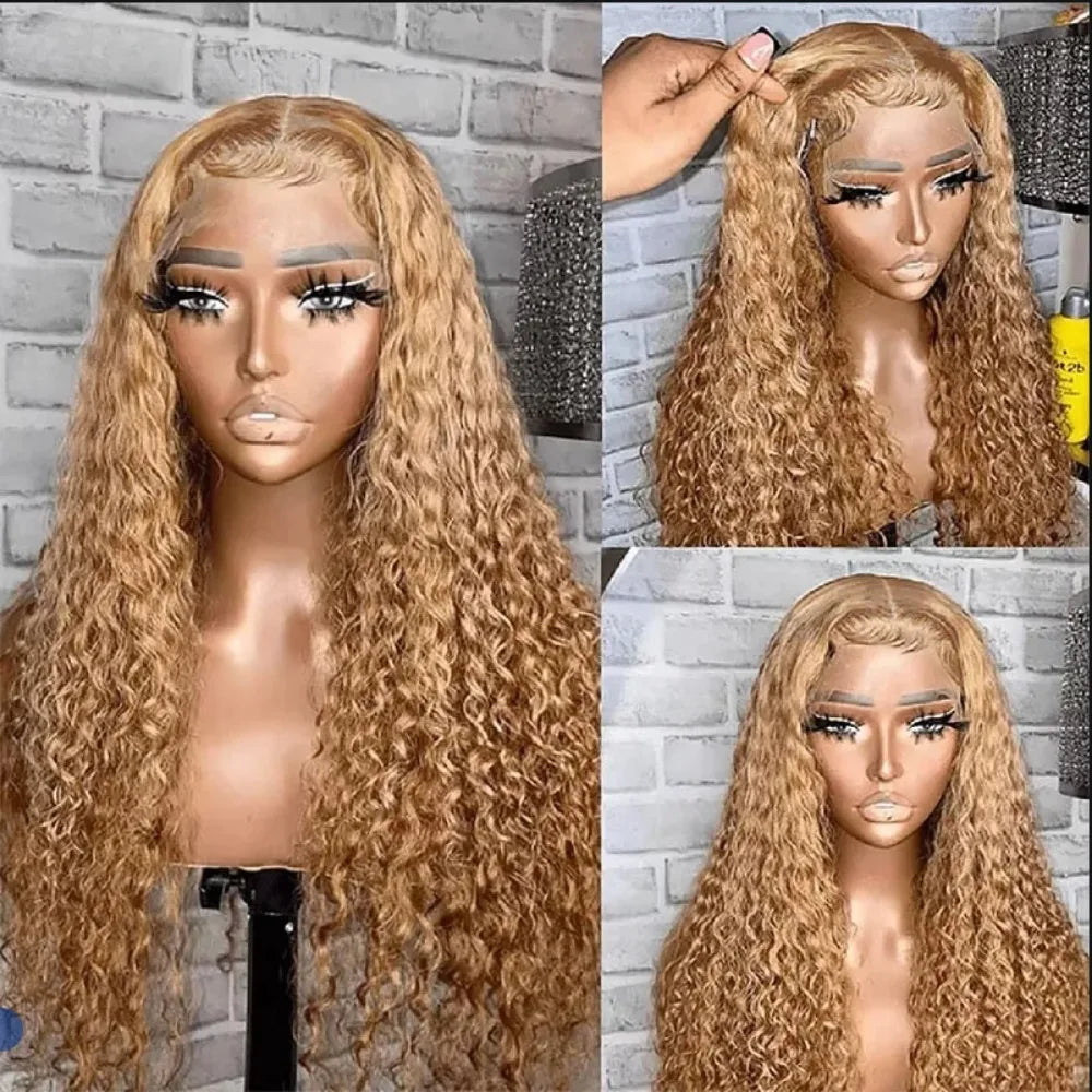 30 Inch Hot Red Wigs 13X4 Hd Lace Frontal Curly Wigs Red Color Deep Curly Wave Glueless Wigs For Women Cosplay Party Wigs