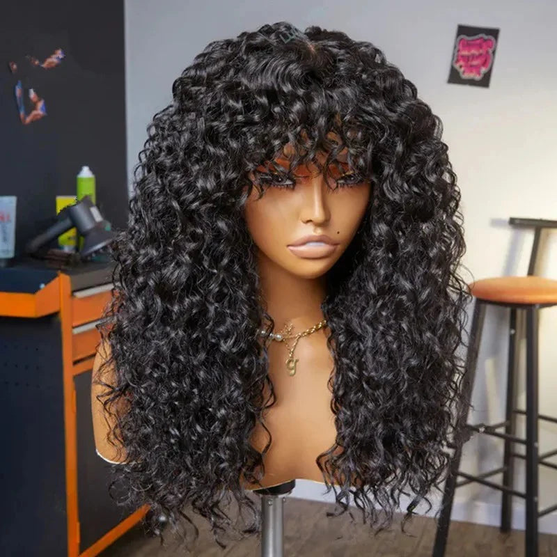 Fluffy Long Curly Africa Wig 24inch Rose Network High-temperature Silk Daily Wear Fashion Woman Full Wigs High-temperature Silk