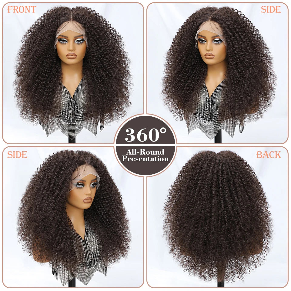 24 Inch Jerry Curl Synthetic Lace Wigs Ombre Burgundy Kinky Curly Wigs For Afro Female Black Latisha Lace Front Wigs For Woman