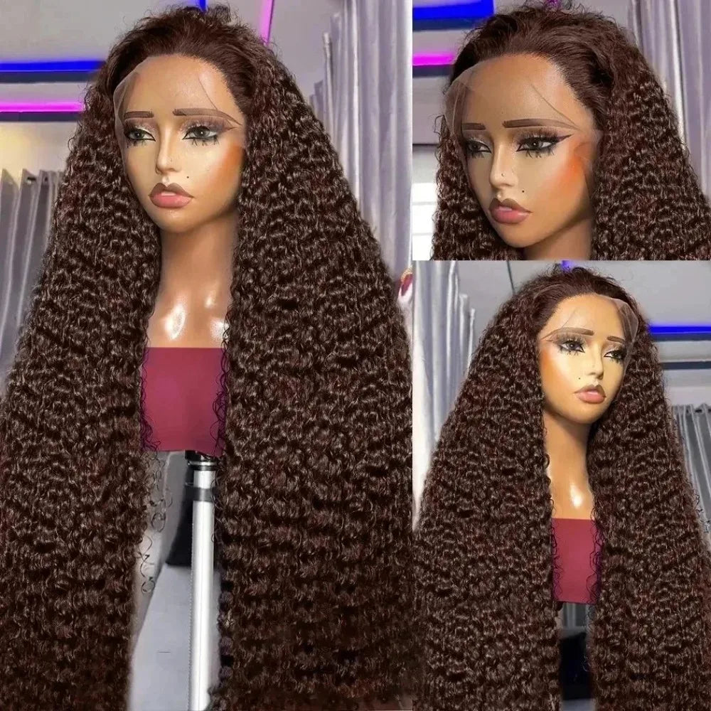 30 Inch Hot Red Wigs 13X4 Hd Lace Frontal Curly Wigs Red Color Deep Curly Wave Glueless Wigs For Women Cosplay Party Wigs