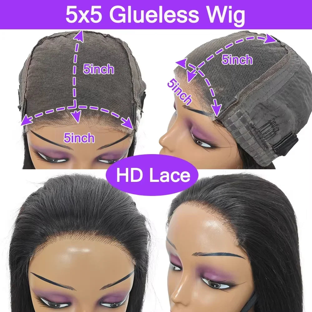 300% Density Vietnamese 13X6  Body Wave 100% Human Hair Wigs Pre Plucked Lace Frontal Wigs For Women 5x5 Glueless Wigs No Glue