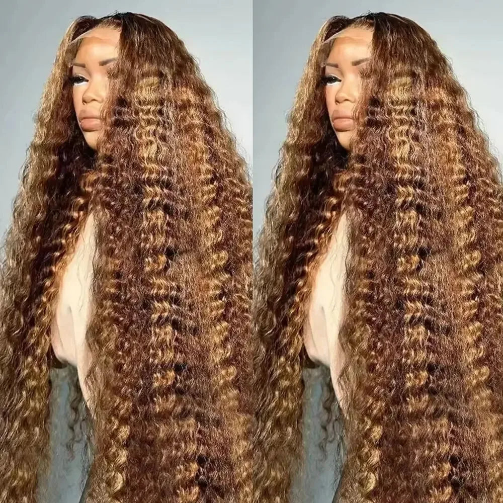 30 Inch Hot Red Wigs 13X4 Hd Lace Frontal Curly Wigs Red Color Deep Curly Wave Glueless Wigs For Women Cosplay Party Wigs