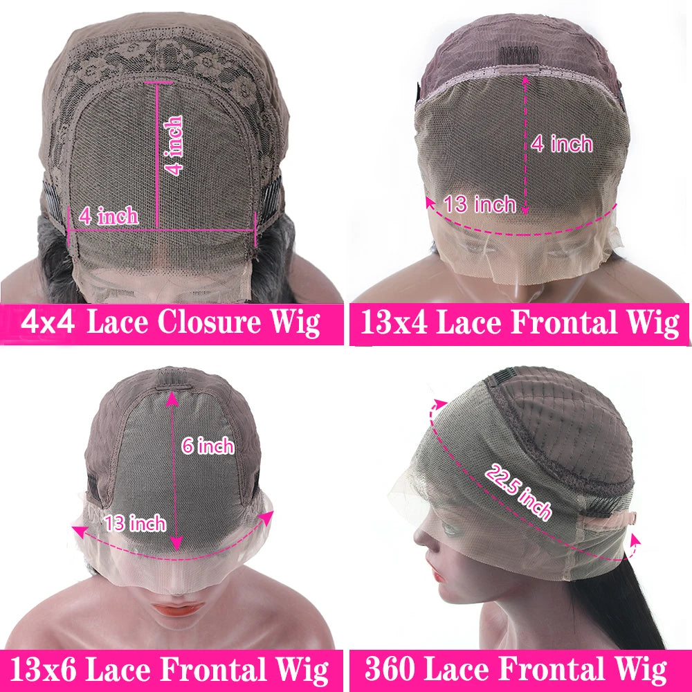 Brazilian 13x6 Kinky Curly Lace Front Wig Human Hair 13x4 HD Transparent Lace Frontal Wigs for Women Deep Wave 4x4 Closure Wig