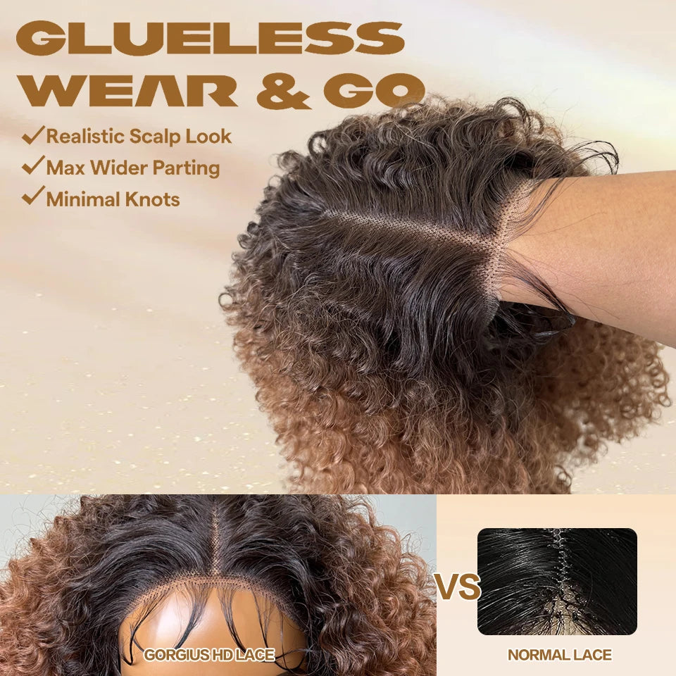 24 Inch Jerry Curl Synthetic Lace Wigs Ombre Burgundy Kinky Curly Wigs For Afro Female Black Latisha Lace Front Wigs For Woman