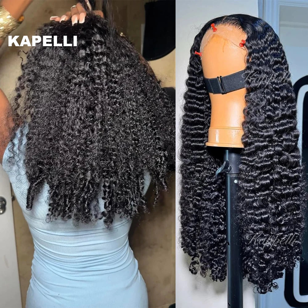 280% High Density 3C4A Burmese Curly Human Hair Wigs HD Transparent 13x4 13X6 Lace Front Wigs for Women Brazilian 100% Raw Hair