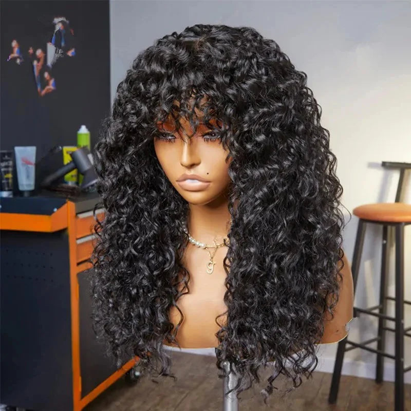 Fluffy Long Curly Africa Wig 24inch Rose Network High-temperature Silk Daily Wear Fashion Woman Full Wigs High-temperature Silk