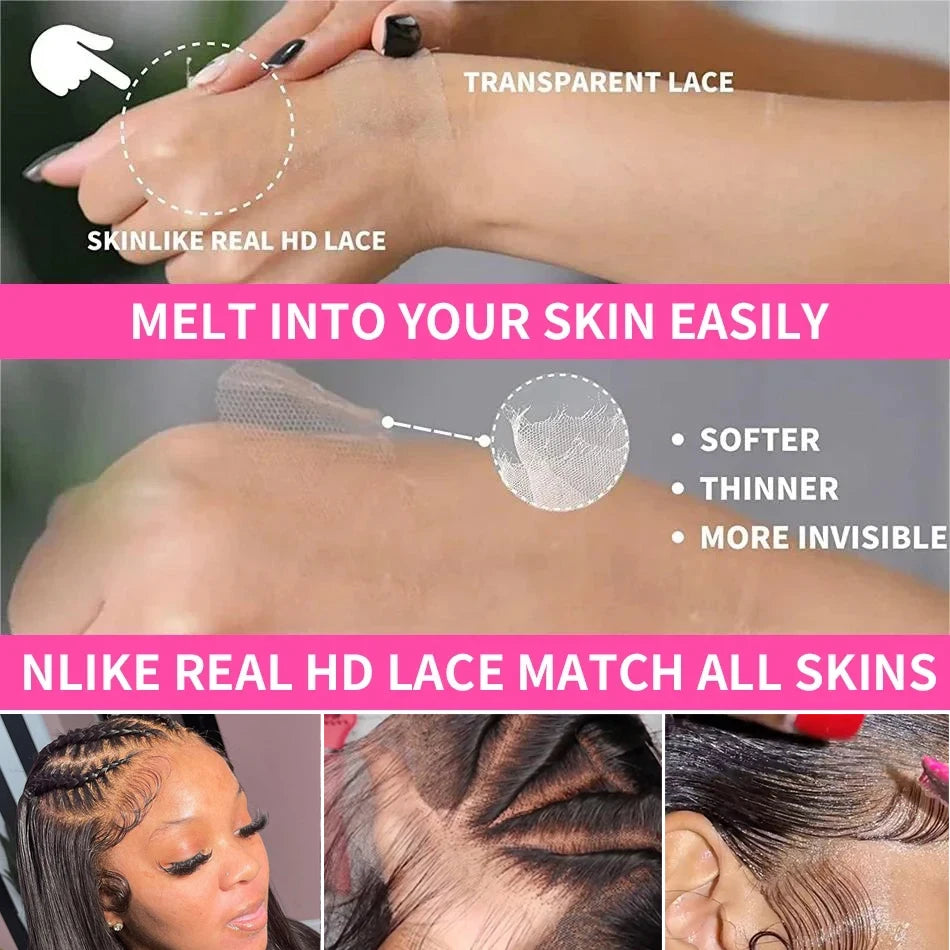 Brazilian 13x6 Kinky Curly Lace Front Wig Human Hair 13x4 HD Transparent Lace Frontal Wigs for Women Deep Wave 4x4 Closure Wig