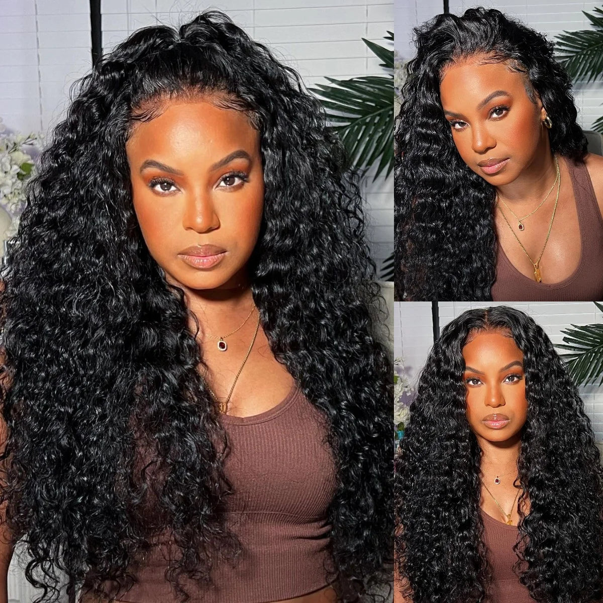 280% High Density 3C4A Burmese Curly Human Hair Wigs HD Transparent 13x4 13X6 Lace Front Wigs for Women Brazilian 100% Raw Hair