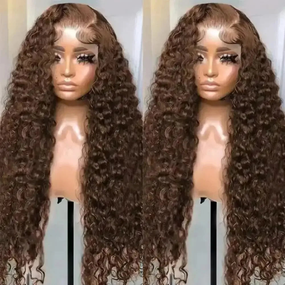 30 Inch Hot Red Wigs 13X4 Hd Lace Frontal Curly Wigs Red Color Deep Curly Wave Glueless Wigs For Women Cosplay Party Wigs