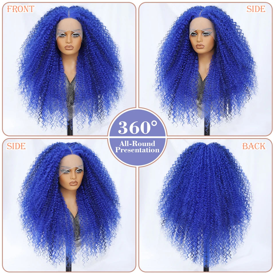 24 Inch Jerry Curl Synthetic Lace Wigs Ombre Burgundy Kinky Curly Wigs For Afro Female Black Latisha Lace Front Wigs For Woman
