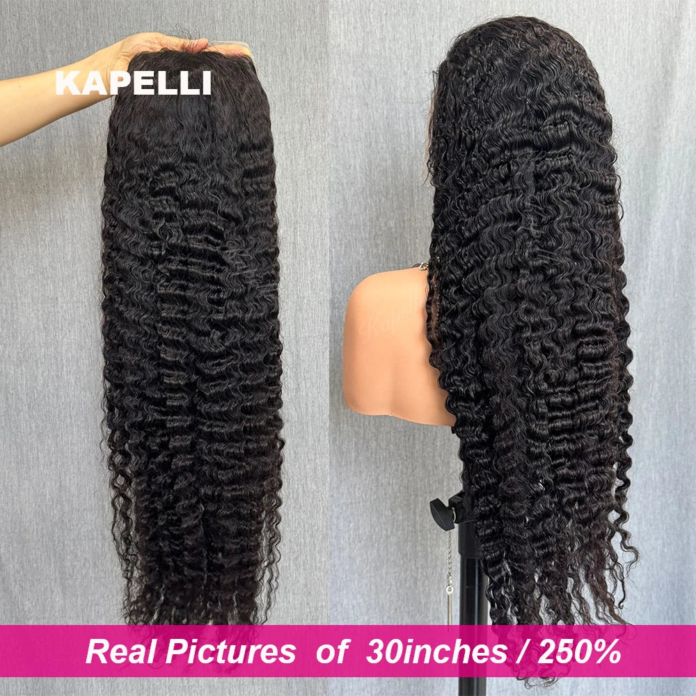 280% High Density 3C4A Burmese Curly Human Hair Wigs HD Transparent 13x4 13X6 Lace Front Wigs for Women Brazilian 100% Raw Hair
