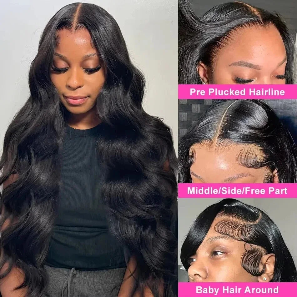 300% Density Vietnamese 13X6  Body Wave 100% Human Hair Wigs Pre Plucked Lace Frontal Wigs For Women 5x5 Glueless Wigs No Glue