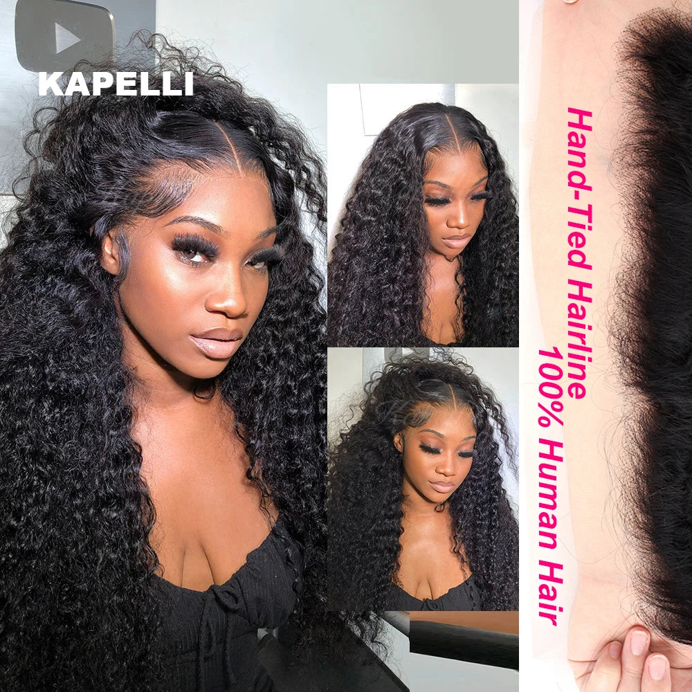 280% High Density 3C4A Burmese Curly Human Hair Wigs HD Transparent 13x4 13X6 Lace Front Wigs for Women Brazilian 100% Raw Hair