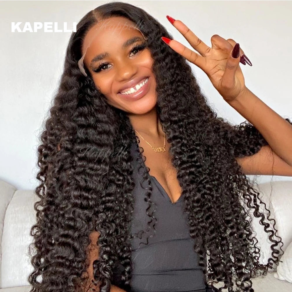 280% High Density 3C4A Burmese Curly Human Hair Wigs HD Transparent 13x4 13X6 Lace Front Wigs for Women Brazilian 100% Raw Hair