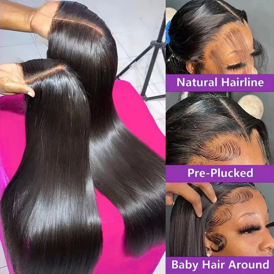 300% Density Vietnamese 13X6  Body Wave 100% Human Hair Wigs Pre Plucked Lace Frontal Wigs For Women 5x5 Glueless Wigs No Glue