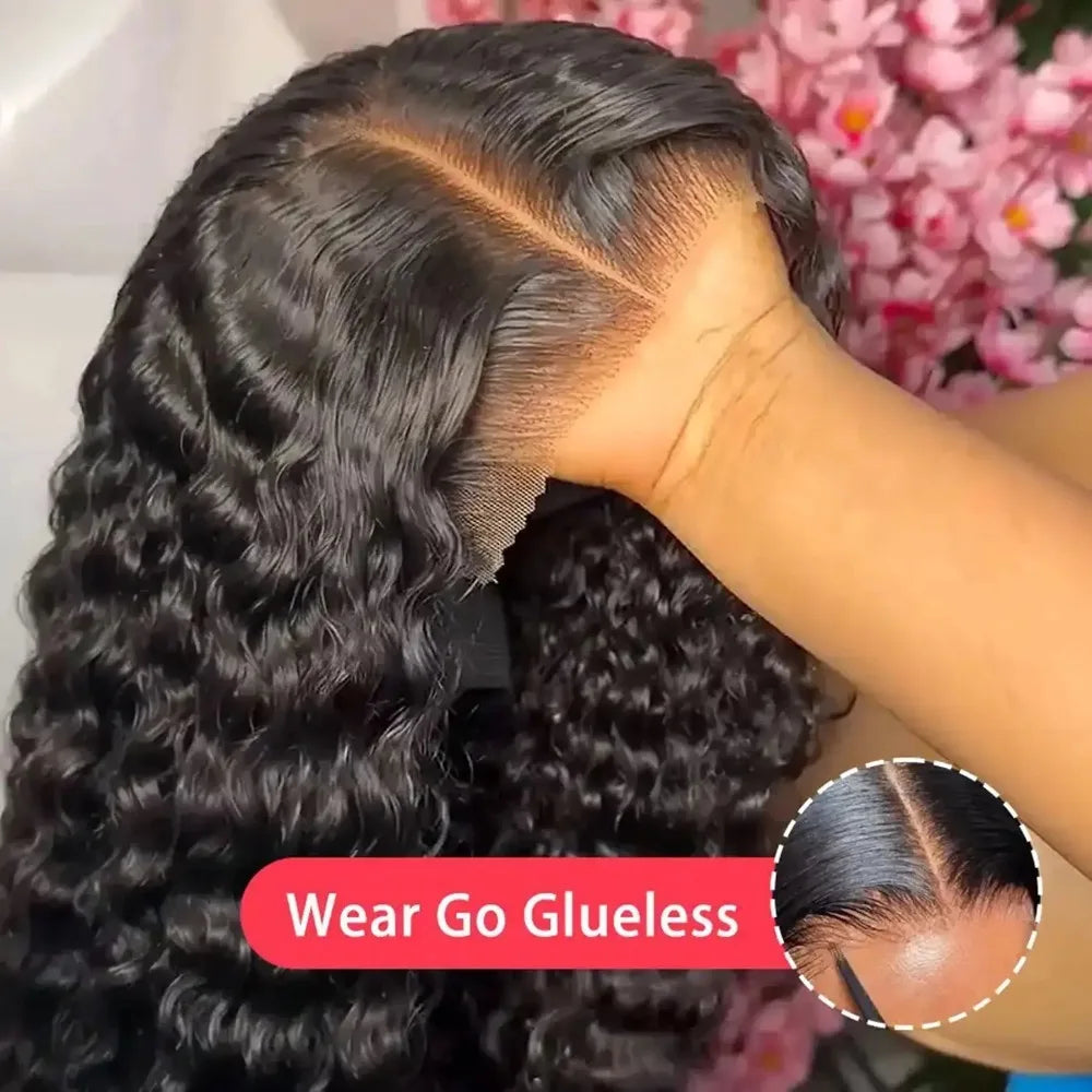 30 Inch Hot Red Wigs 13X4 Hd Lace Frontal Curly Wigs Red Color Deep Curly Wave Glueless Wigs For Women Cosplay Party Wigs