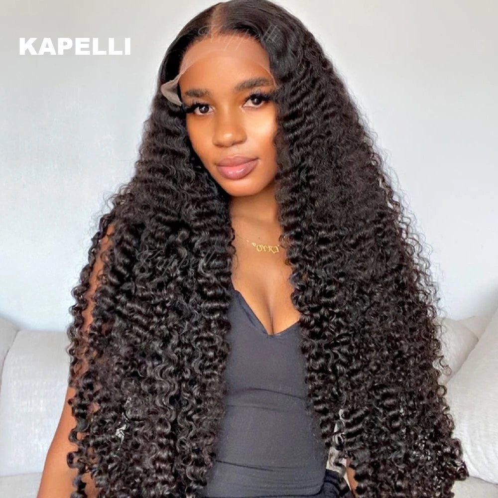 280% High Density 3C4A Burmese Curly Human Hair Wigs HD Transparent 13x4 13X6 Lace Front Wigs for Women Brazilian 100% Raw Hair
