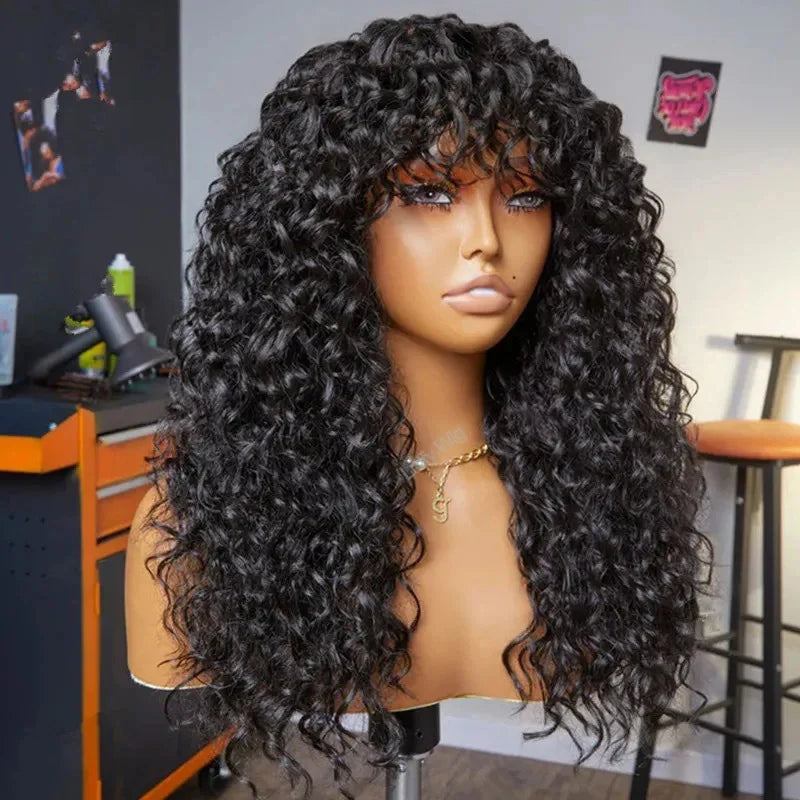 Fluffy Long Curly Africa Wig 24inch Rose Network High-temperature Silk Daily Wear Fashion Woman Full Wigs High-temperature Silk