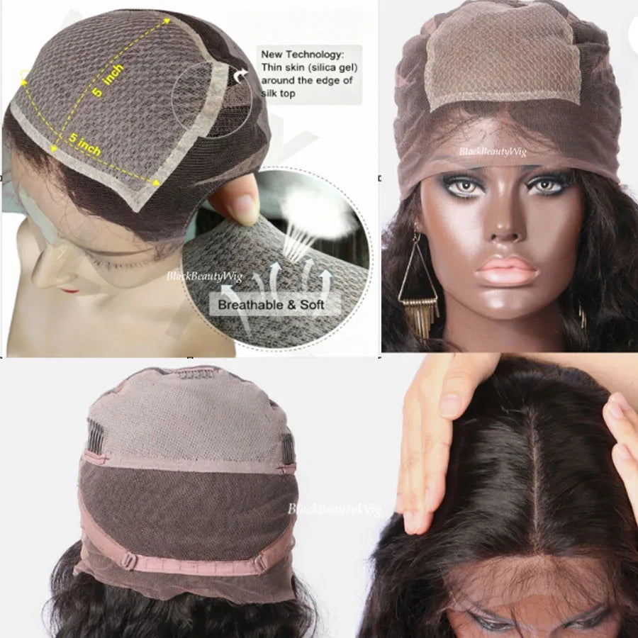 Brazilian Human Hair Wig Loose Wave 5x5 Real Silk Top Full Lace Wigs for Women Human Hair