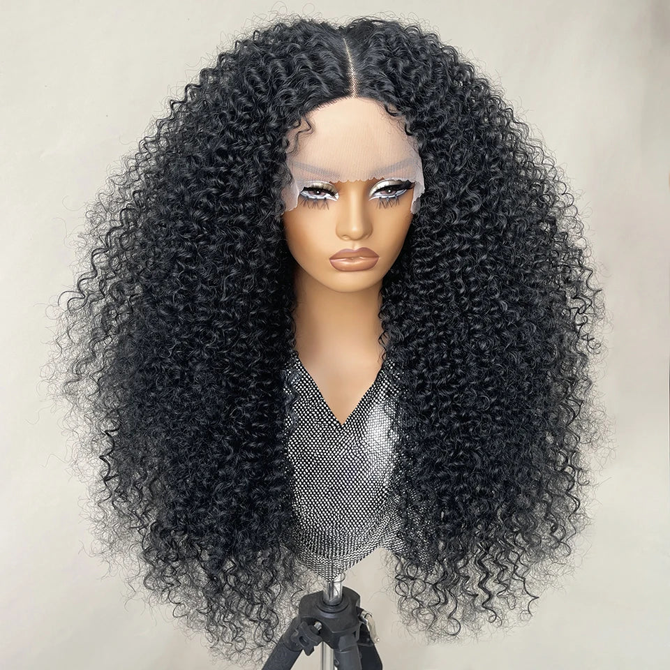 24 Inch Jerry Curl Synthetic Lace Wigs Ombre Burgundy Kinky Curly Wigs For Afro Female Black Latisha Lace Front Wigs For Woman