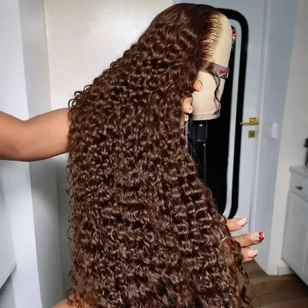 30 Inch Hot Red Wigs 13X4 Hd Lace Frontal Curly Wigs Red Color Deep Curly Wave Glueless Wigs For Women Cosplay Party Wigs