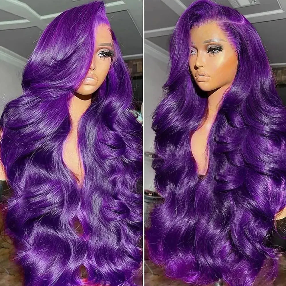 Royal Blue Wigs Long Natural Curly Wavy Wig for Women Synthetic Free Part Loose Deep Wave 13X4 Colored Wigs for Cosplay Party