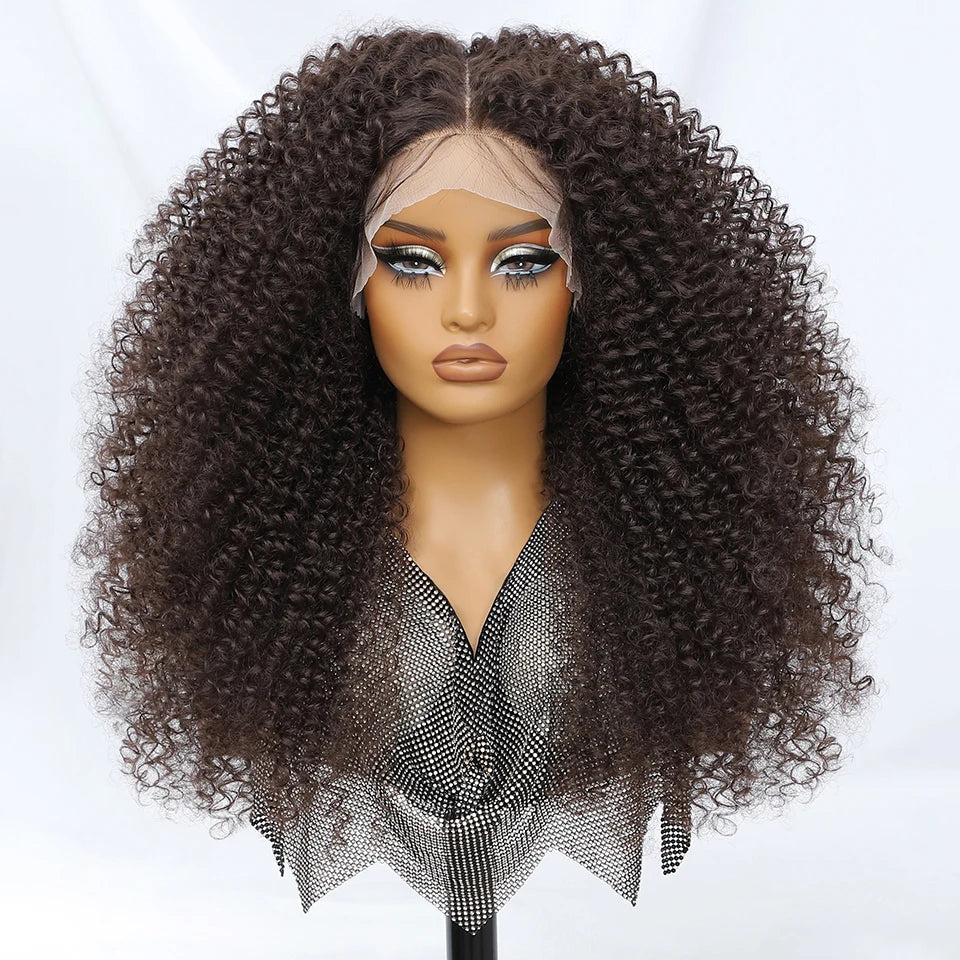 24 Inch Jerry Curl Synthetic Lace Wigs Ombre Burgundy Kinky Curly Wigs For Afro Female Black Latisha Lace Front Wigs For Woman