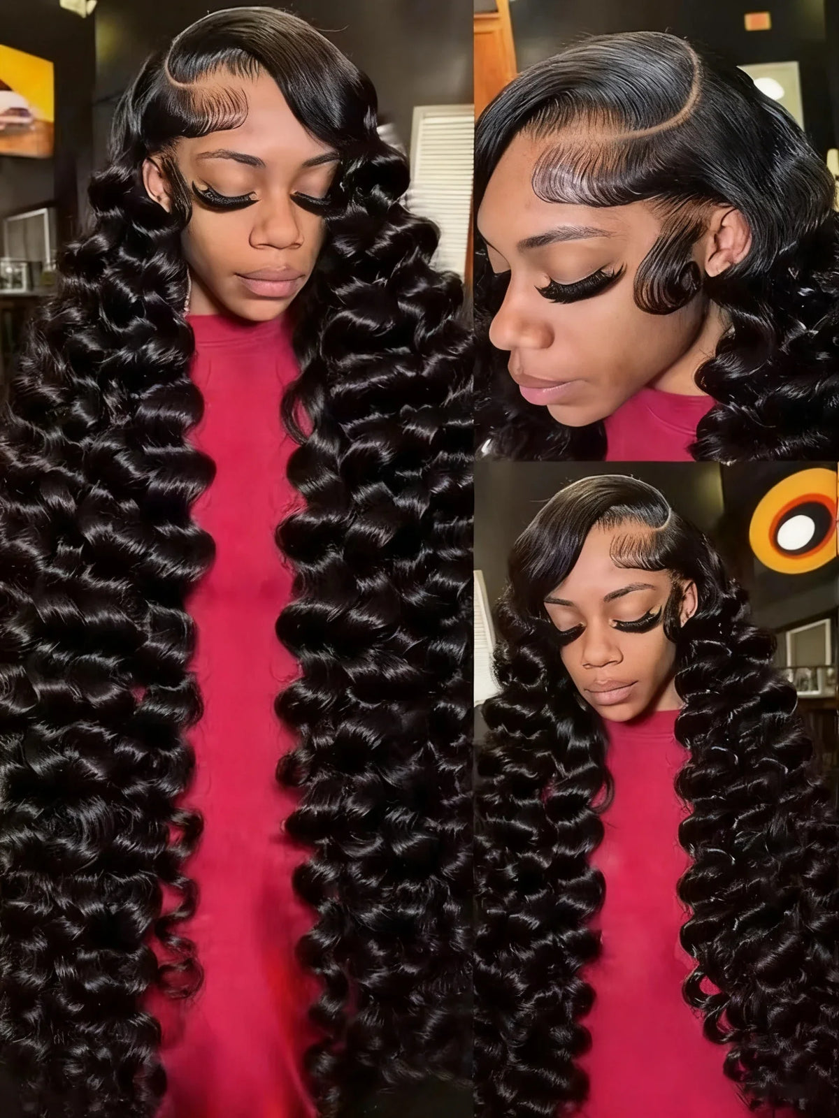 FRIZIRA 250% 30 40 Inch Loose Deep Wave 13x6 HD Lace Front Human Hair Wigs Pre Plucked Wigs13x4 Handmade Curly Lace Frontal Wigs