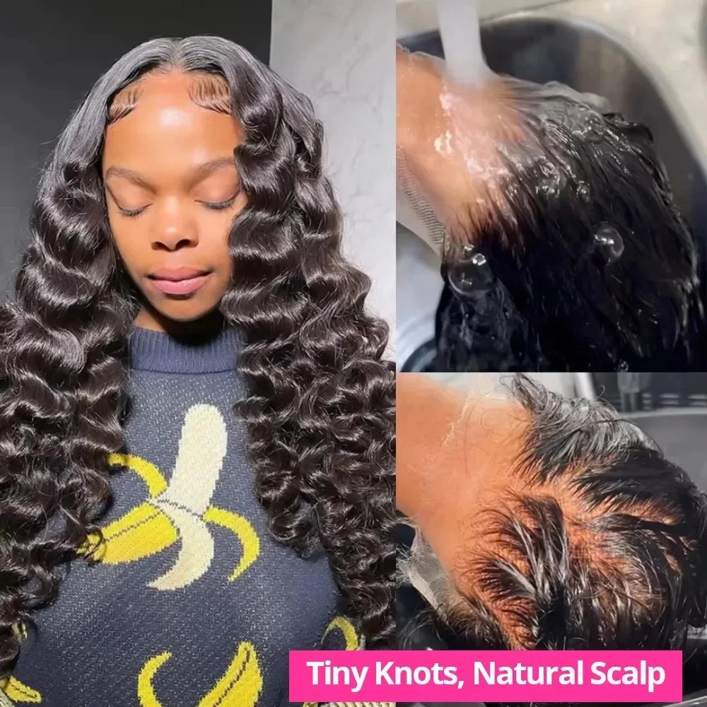 250 Density Burmese Curly Hair Wig 30 40 Inch Loose Wave 13x6 HD Lace Front Human Hair Wigs 13x4 Deep Wave Frontal Wig For Women