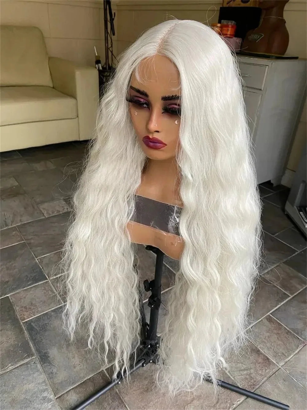 30 Inch Hot Red Wigs 13X4 Hd Lace Frontal Curly Wigs Red Color Deep Curly Wave Glueless Wigs For Women Cosplay Party Wigs