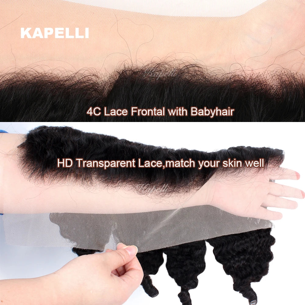 280% High Density 3C4A Burmese Curly Human Hair Wigs HD Transparent 13x4 13X6 Lace Front Wigs for Women Brazilian 100% Raw Hair