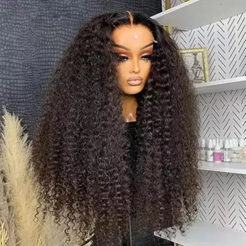 Water Wave 13X4X1 HD Full Soft Hair Lace Frontal Synthetic Wig For Women Preplucked Baby Hair Bleach Knots Heat Resistant Fiber