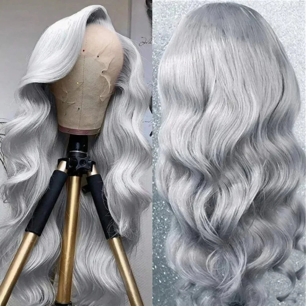 Royal Blue Wigs Long Natural Curly Wavy Wig for Women Synthetic Free Part Loose Deep Wave 13X4 Colored Wigs for Cosplay Party