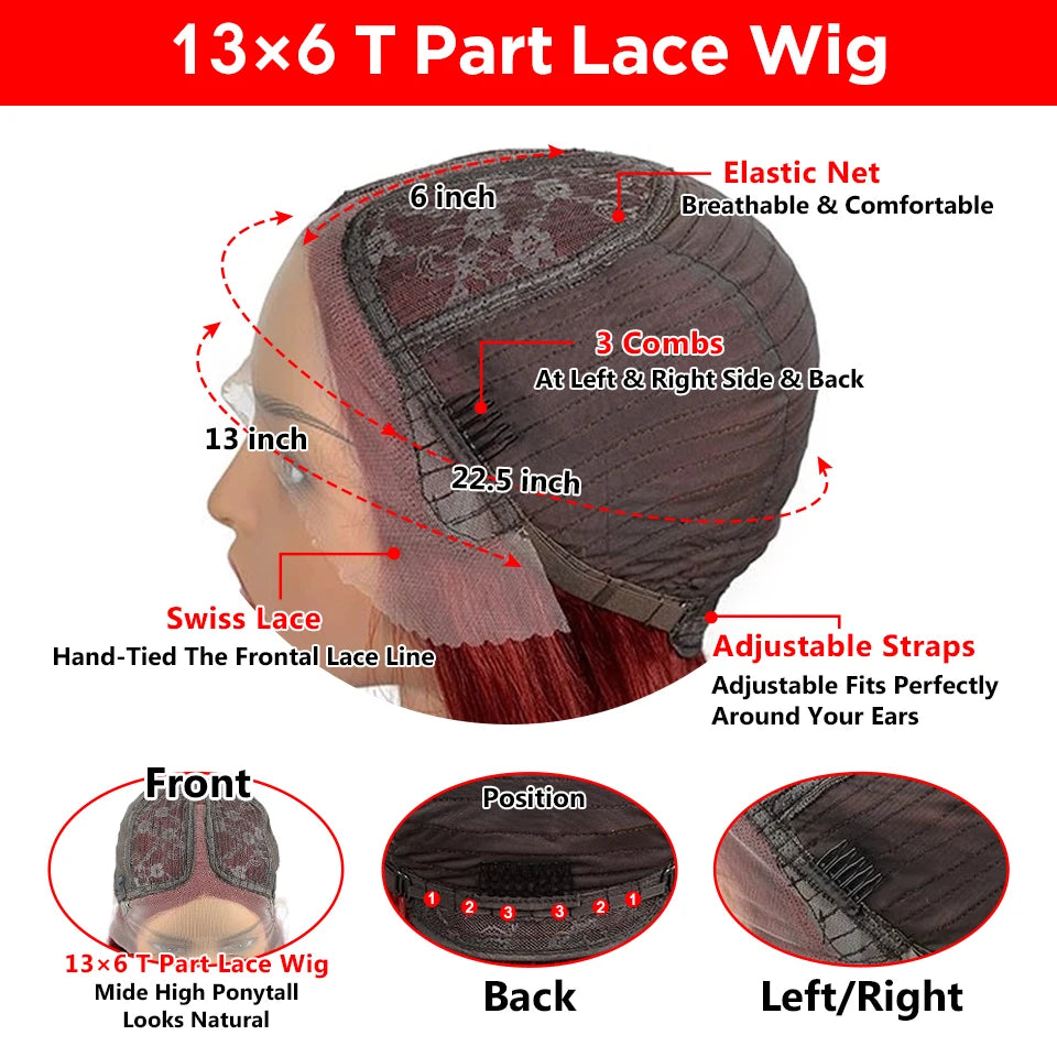 Sleek 13*6*1 T Part Deep Wave Bob Wigs Pre Plucked Transparent Lace Front Wig Peruvian Deep Curly Bob Wig Lace Front Human Hair