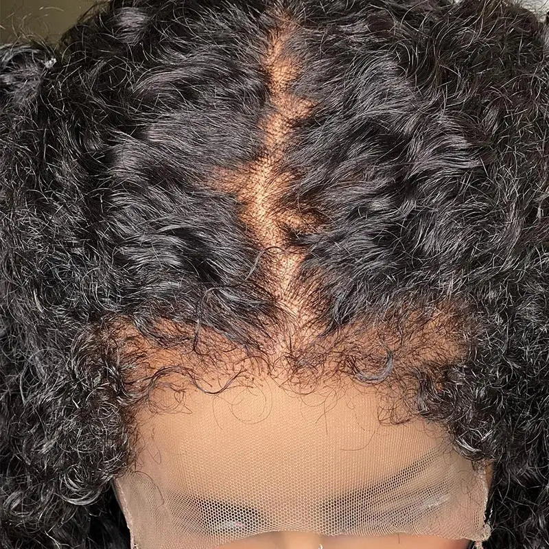34in 250% Curly Baby Hair Wig 13x6 HD Lace Front Human Hair Wigs Kinky Curly Pre plucked 4x4 HD Closure Wig For Women Water Wave