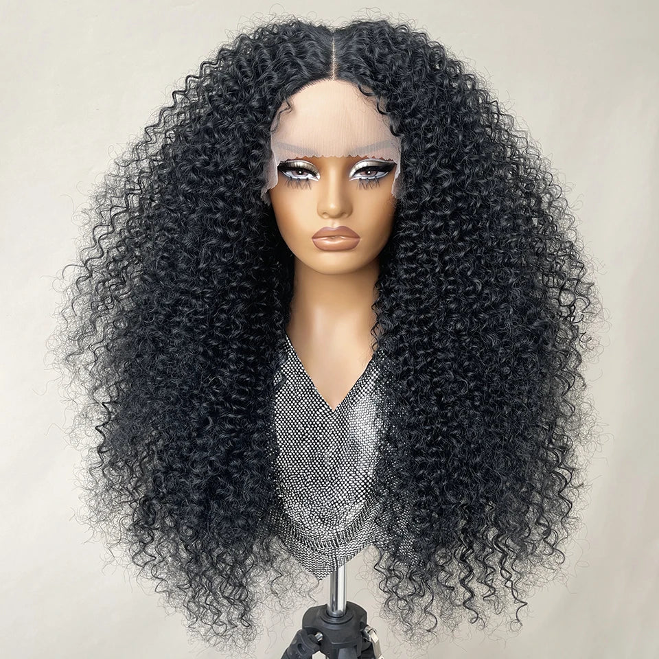24 Inch Jerry Curl Synthetic Lace Wigs Ombre Burgundy Kinky Curly Wigs For Afro Female Black Latisha Lace Front Wigs For Woman