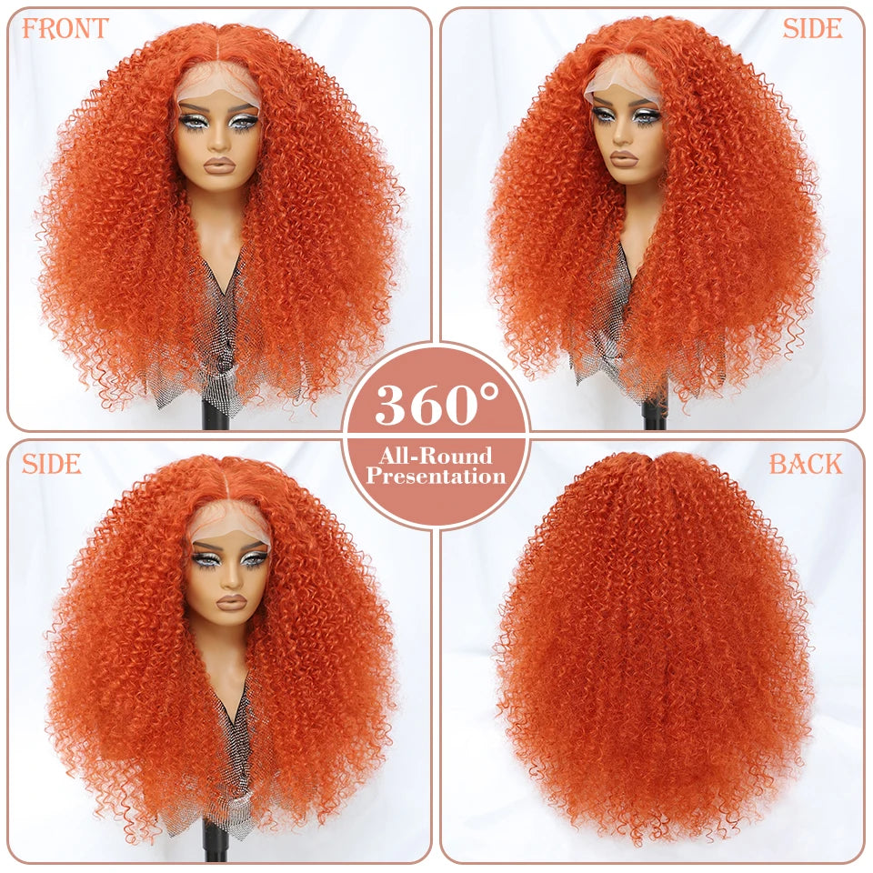 24 Inch Jerry Curl Synthetic Lace Wigs Ombre Burgundy Kinky Curly Wigs For Afro Female Black Latisha Lace Front Wigs For Woman