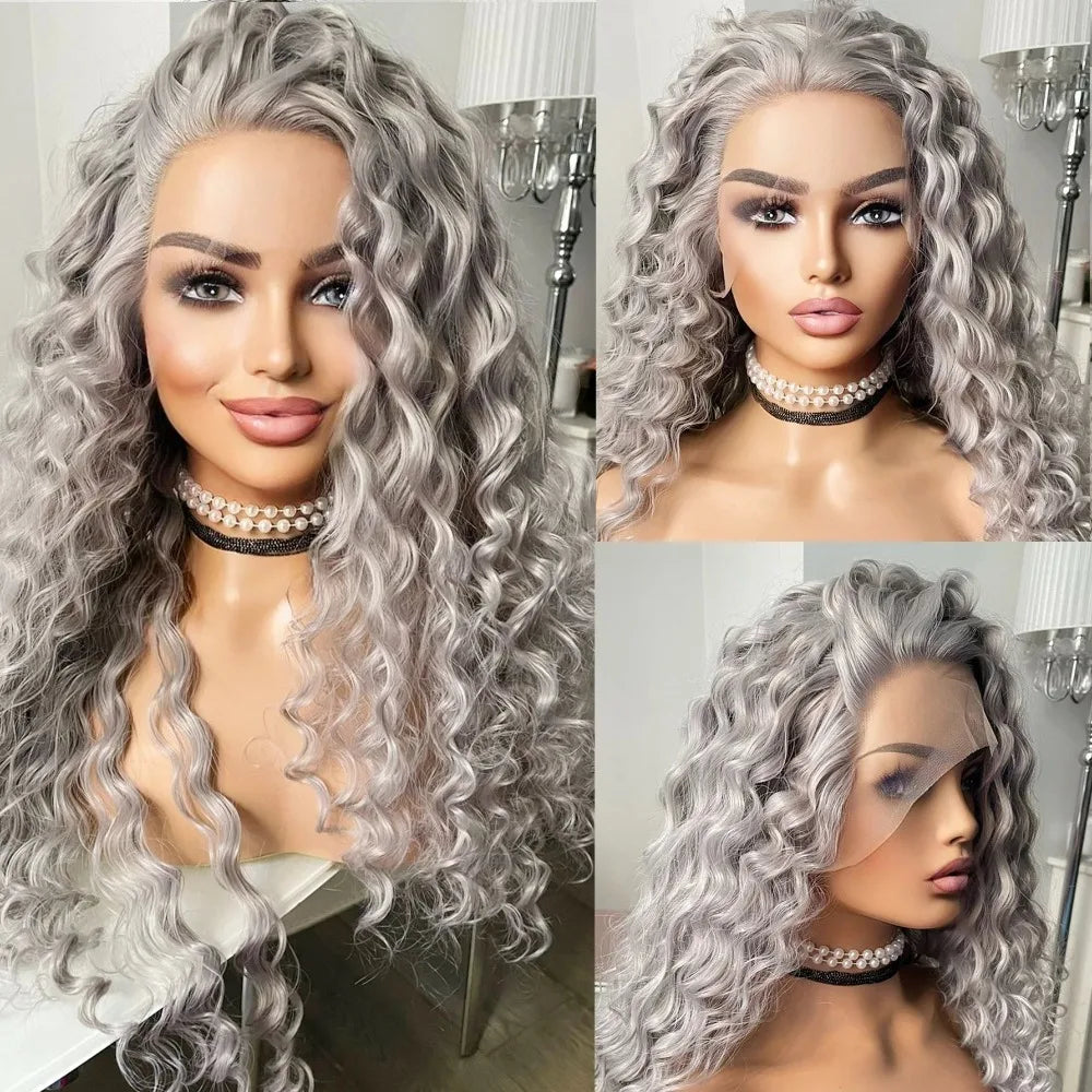 30 Inch Hot Red Wigs 13X4 Hd Lace Frontal Curly Wigs Red Color Deep Curly Wave Glueless Wigs For Women Cosplay Party Wigs