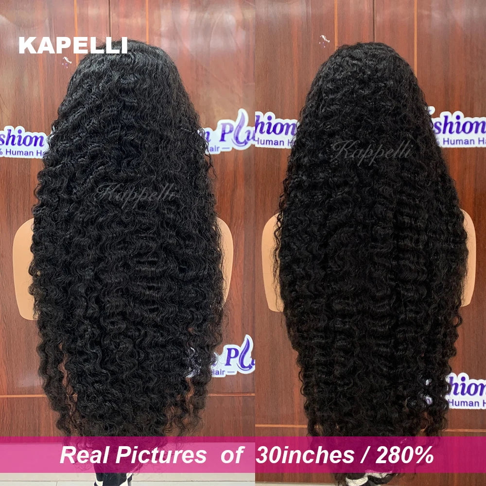 280% High Density 3C4A Burmese Curly Human Hair Wigs HD Transparent 13x4 13X6 Lace Front Wigs for Women Brazilian 100% Raw Hair