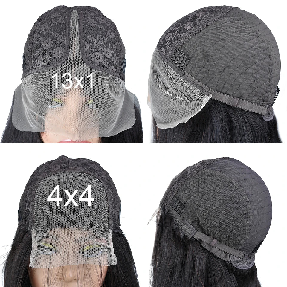 #30 Kinky Curly Wigs Brown 4x4 Lace Closure Wig T Lace Front Human Hair Wigs With Baby Hair Remy Preplucked HairUGo 180% Density