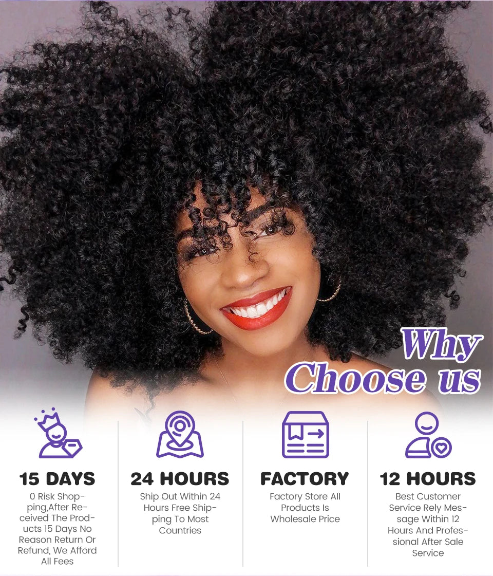 16" Kinky Curly Synthetic Lace Front Wig Black Blonde Wigs For Women Female Ginger Purple Heat Resistant Natural Hair