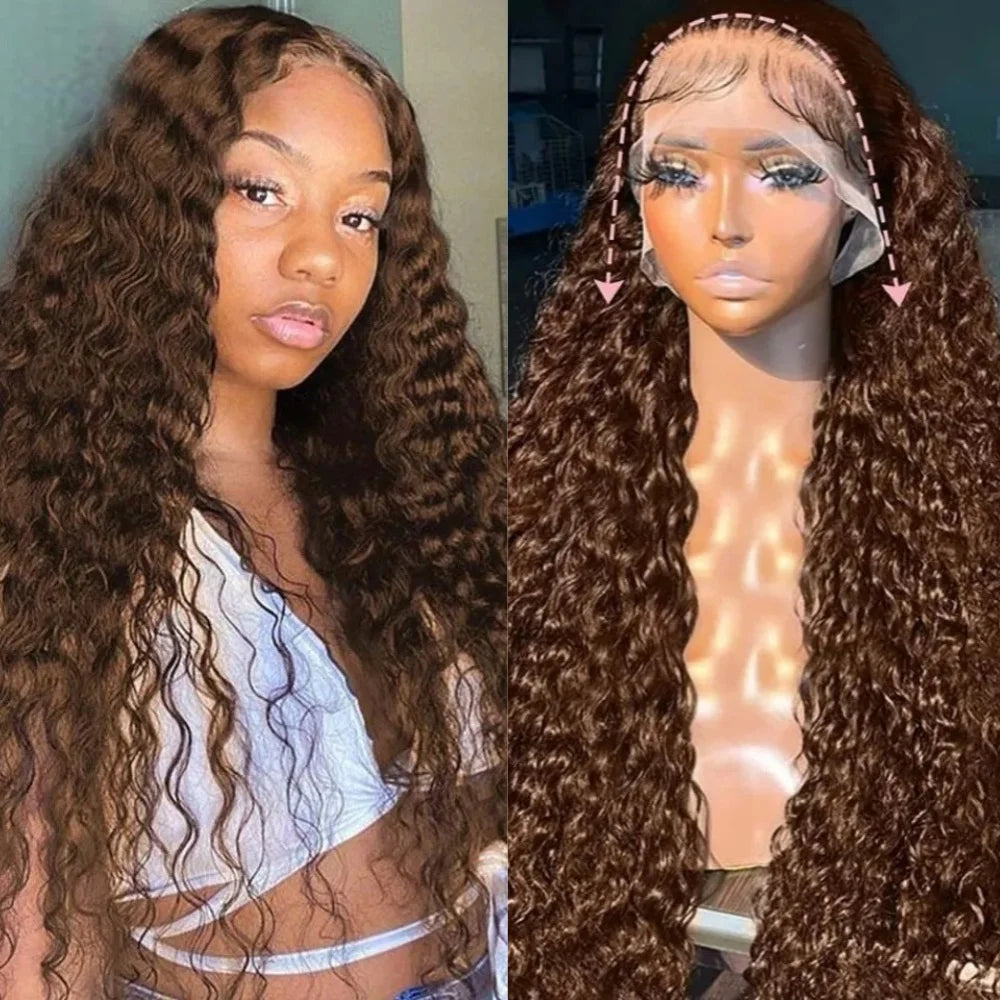 30 Inch Hot Red Wigs 13X4 Hd Lace Frontal Curly Wigs Red Color Deep Curly Wave Glueless Wigs For Women Cosplay Party Wigs